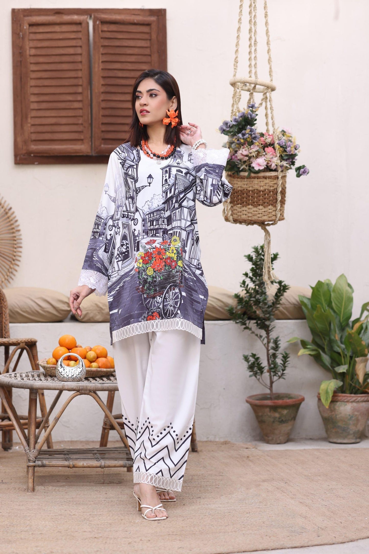 Meyarah Printed Sets 3 Piece Stitched Suit (Bloom Boulevard)