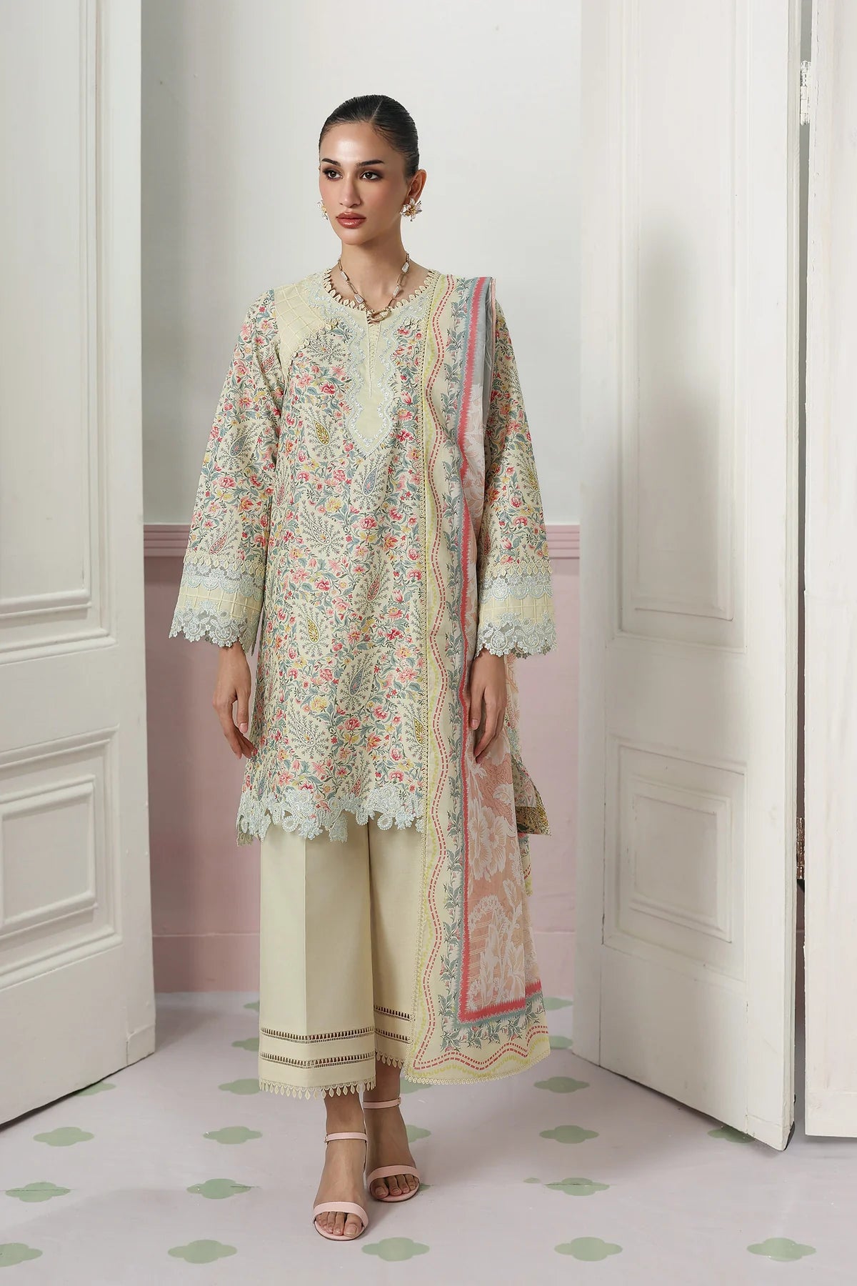 Qalamkar Qprints Digital Printed Unstitched 3 Piece Suit (Zayra)