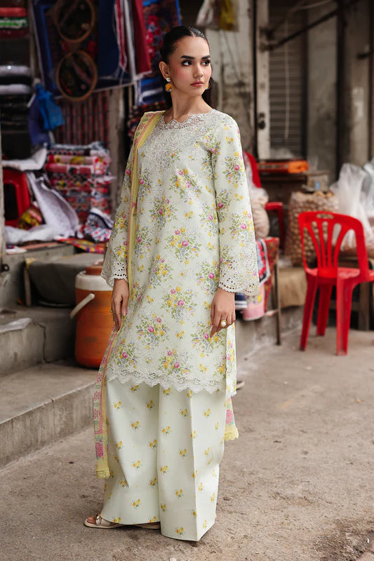 NISSA Floral Symphony – Embroidered & Printed Lawn Suit by Rajbari (Unstitched) 11