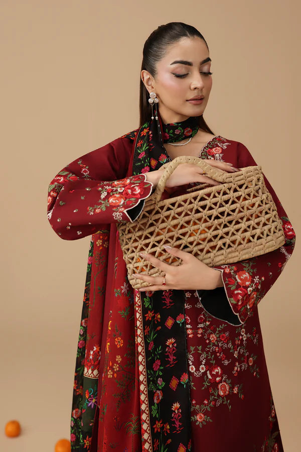 RajBari Jahaan Embroidered Lawn 3 Piece Unstitched Suit (06)