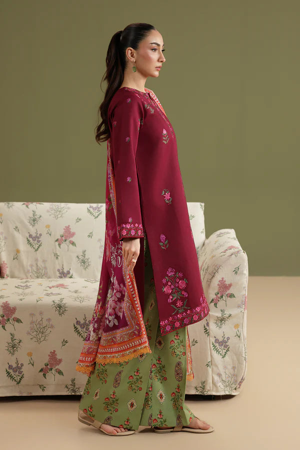 RajBari Jahaan Embroidered Lawn 3 Piece Unstitched Suit (09)