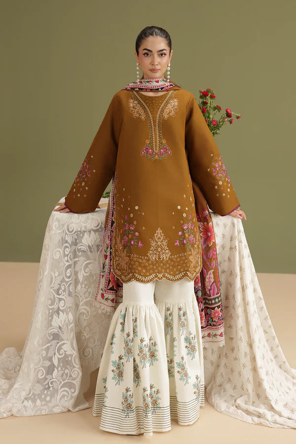 RajBari Jahaan Embroidered Lawn 3 Piece Unstitched Suit (01)