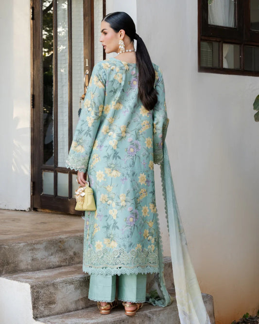 Aabyaan Shezlin Chikankari Lawn 2026 – Embroidered 3 Piece Suit (Unstitched) AZ-03