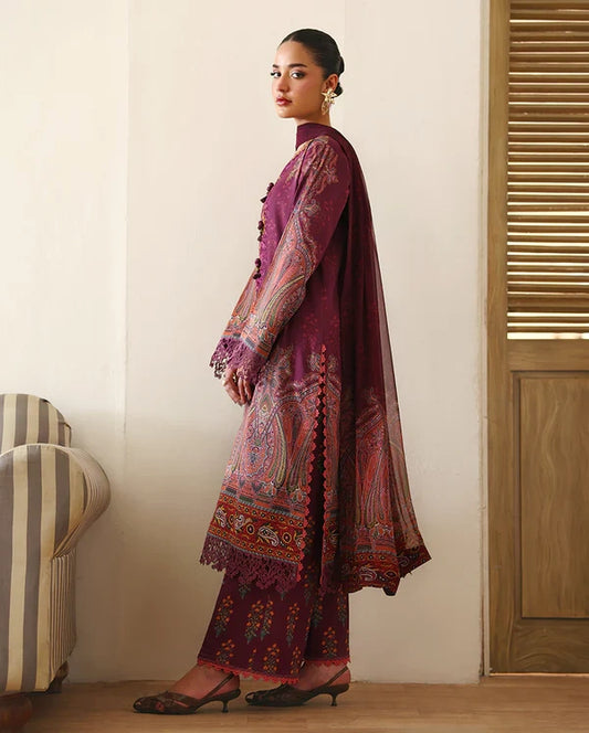 Roheenaz Éclat | Dahlia Dream | Unstitched 3 Piece Lawn Suit (Printed & Embroidered)