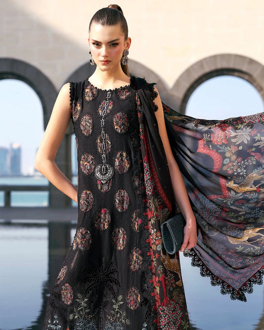 MARIA B LUXURY 3 Piece Embroidered Lawn Suit (Unstitched)
