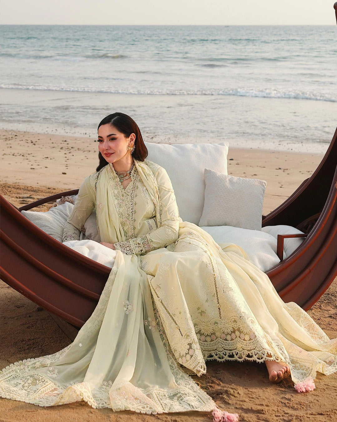 Qalamkar 3-Piece Chikankari Embroidered Luxury Lawn Suit (Unstitched) SA #03