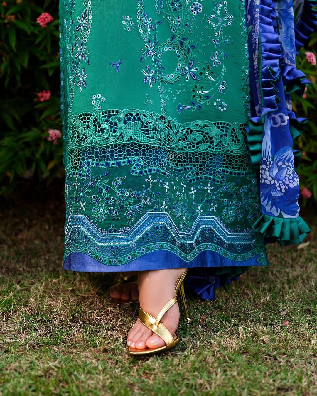 Mushq A Moi Luxury Lawn ’26 | Embroidered 3-Piece Unstitched Suit (Blooming Romance)