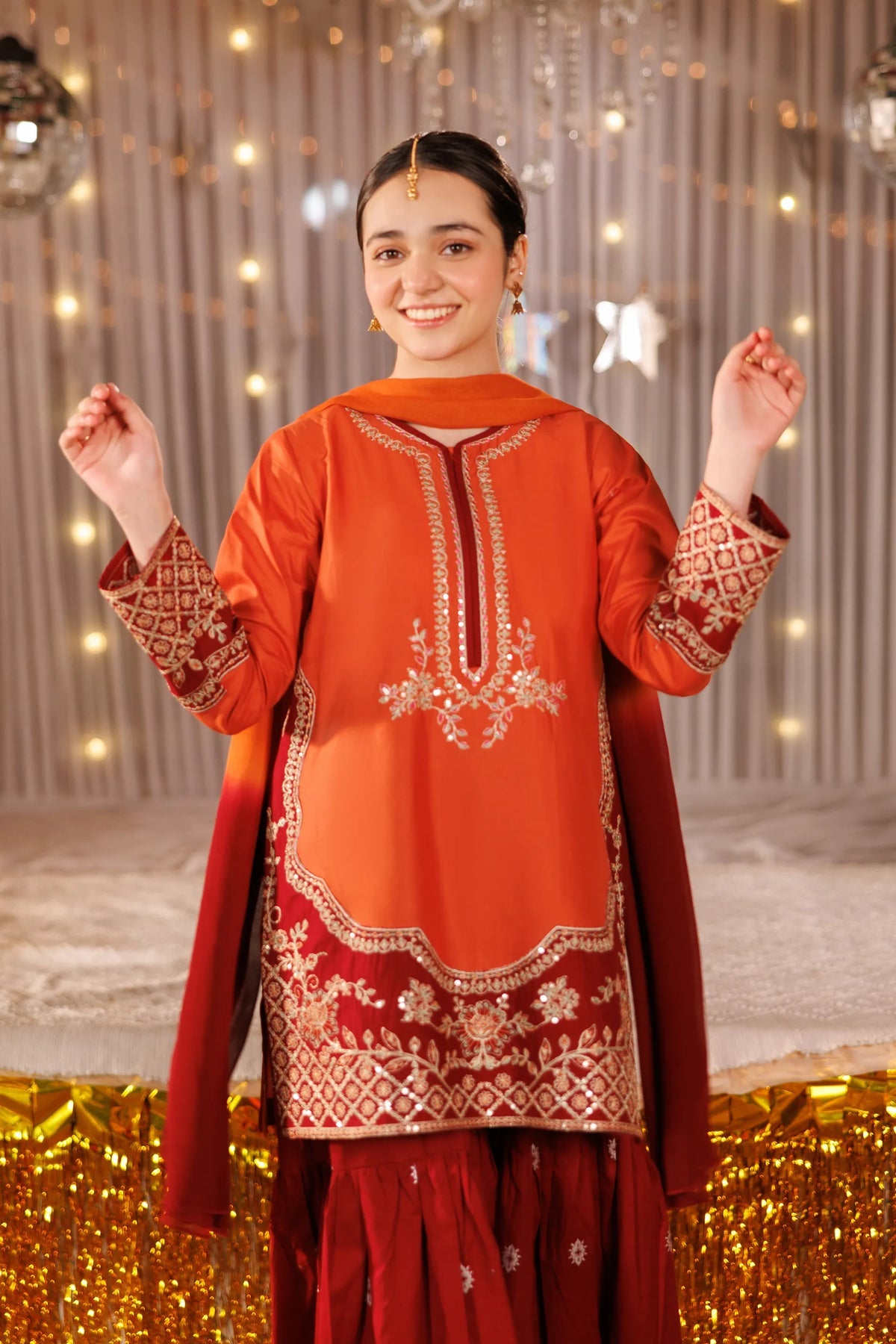 Garnet Embroidered Lawn Stitched 3 Piece Suit (Sparkles) | Summer Collection 2026