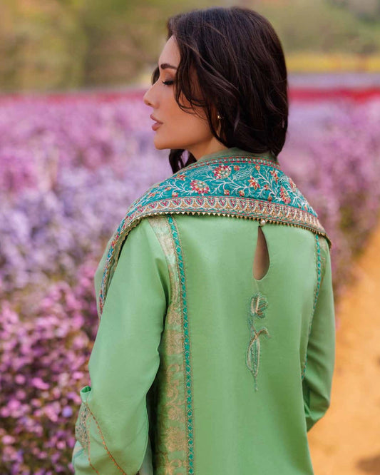 Charizma Zouq Eid Premium 3-Piece Embroidered Lawn Suit (Unstitched) CZ5-04