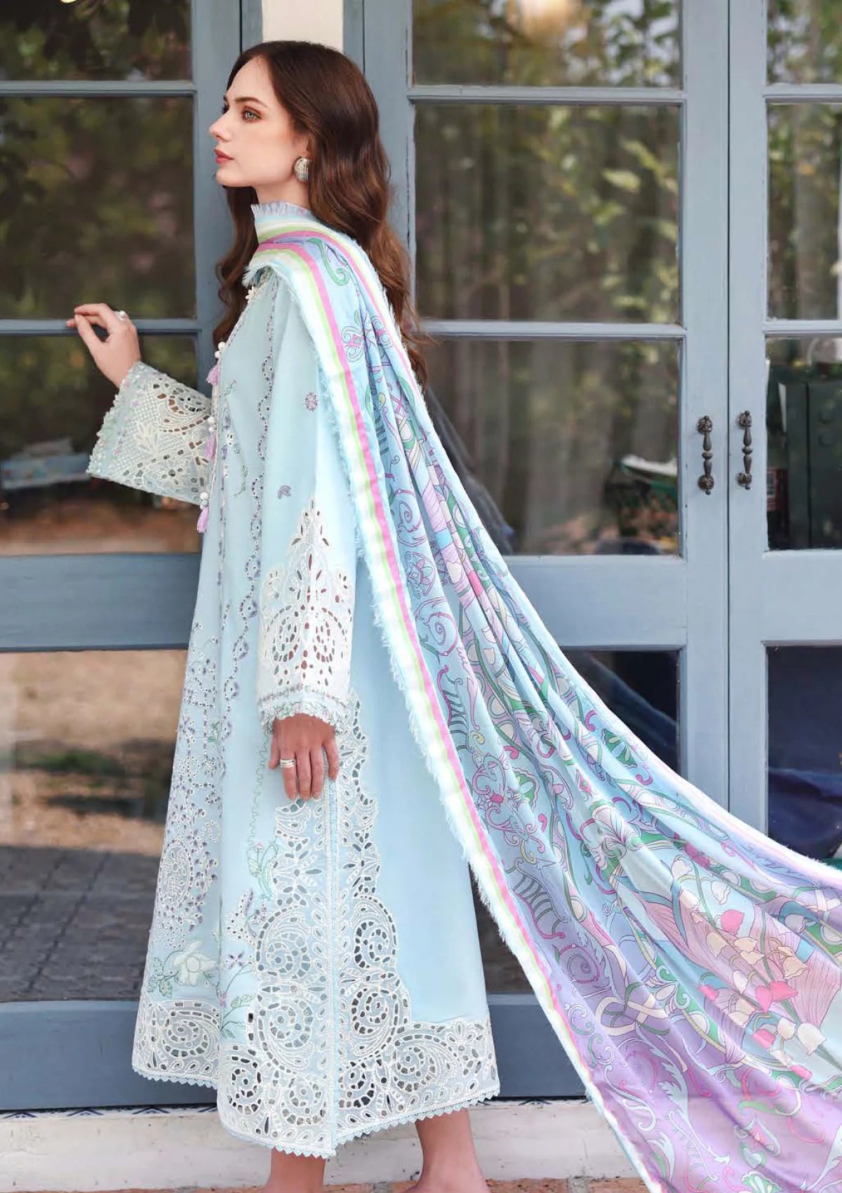 Hemline By Mushq - Secret Garden 26 Unstitched Suit (Secret Blossom)
