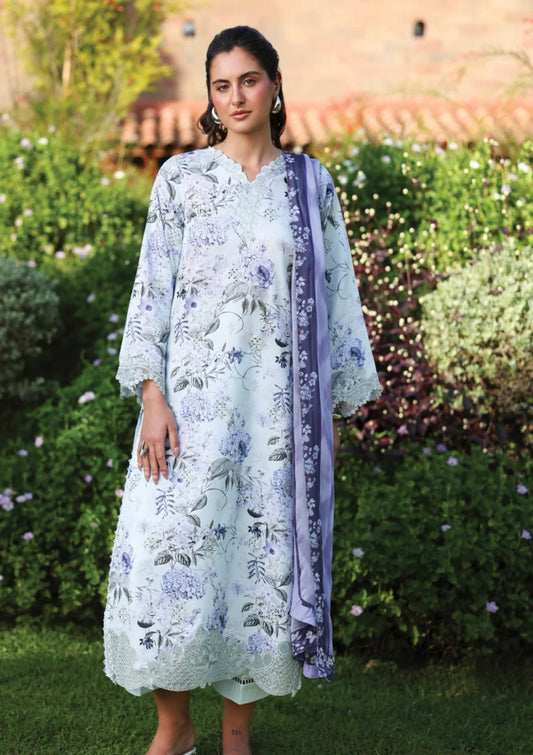 PrintKaari By Raaya Embroidered 3 Piece Stitched Suit (Velora)