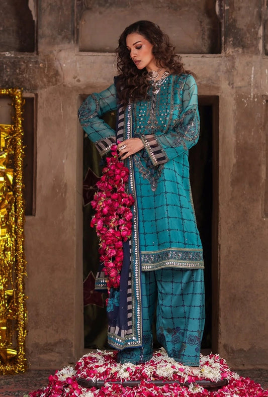 Vasal by Charizma | Premium Embroidered Formal Chiffon 4-Piece Suit with Pure Chiffon Dupatta - VSL6-05