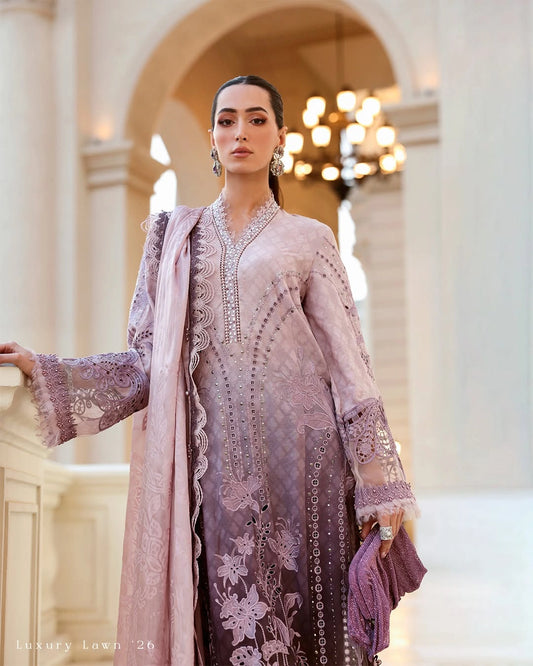 MARIA B LUXURY 3 Piece Embroidered Lawn Suit (Unstitched)