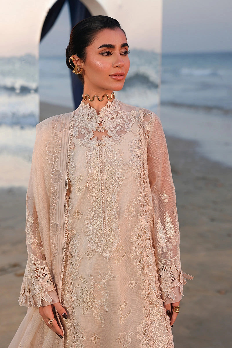 QALAMKAR Sahil | Luxury Chikankari Embroidered 3PC Rocket Net Suit | – Premium Festive Collection | NEHAN