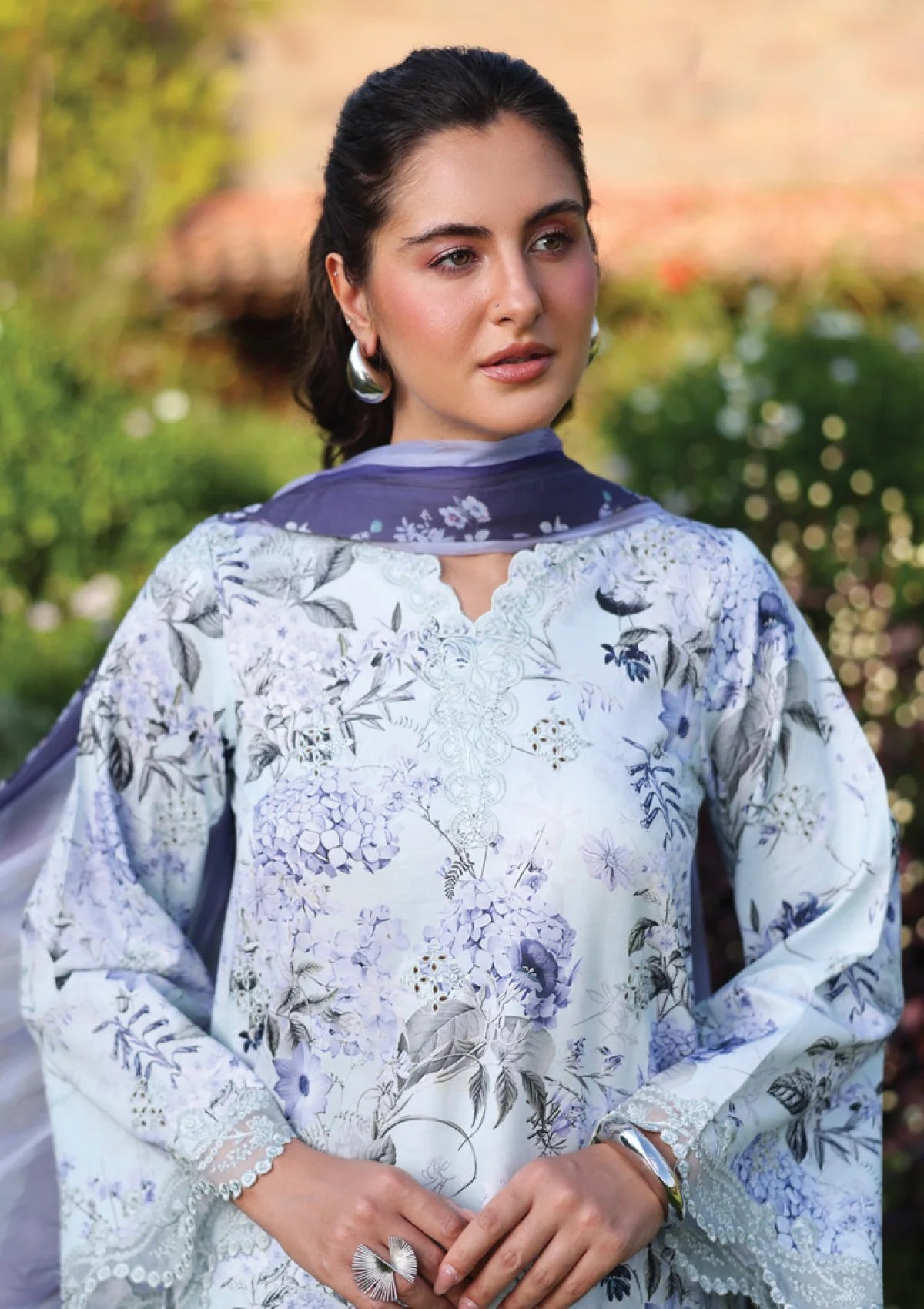 PrintKaari By Raaya Embroidered 3 Piece Stitched Suit (Velora)