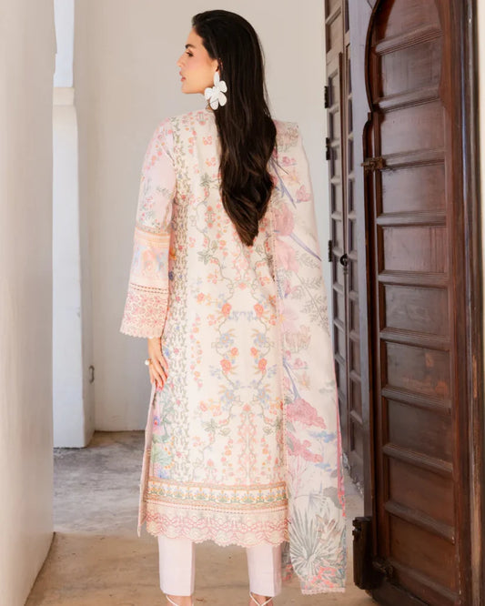 Aabyaan Shezlin Chikankari Lawn 2026 – Embroidered 3 Piece Suit (AZ-04)