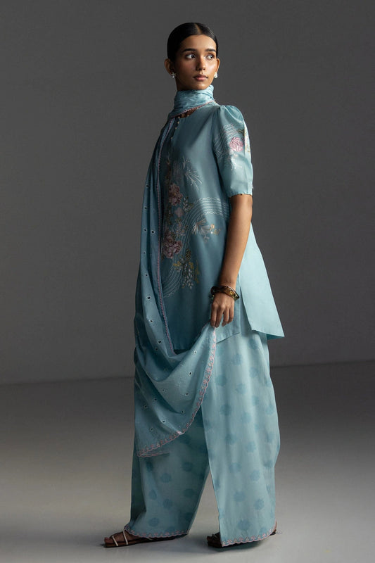 Coco By Zara Shahjahan Lawn 2026 – 3-Piece Embroidered Lawn Suit (EVIA-9B)