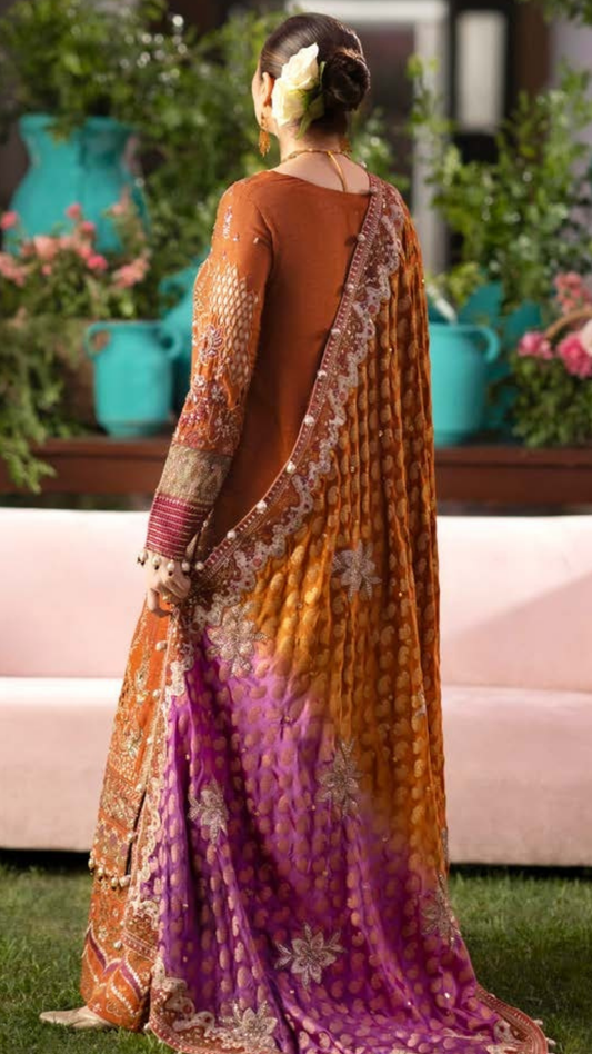Nureh Jhoomro Embroidered Unstitched 3 peice Luxury Formals suite 2026 (NL-98)