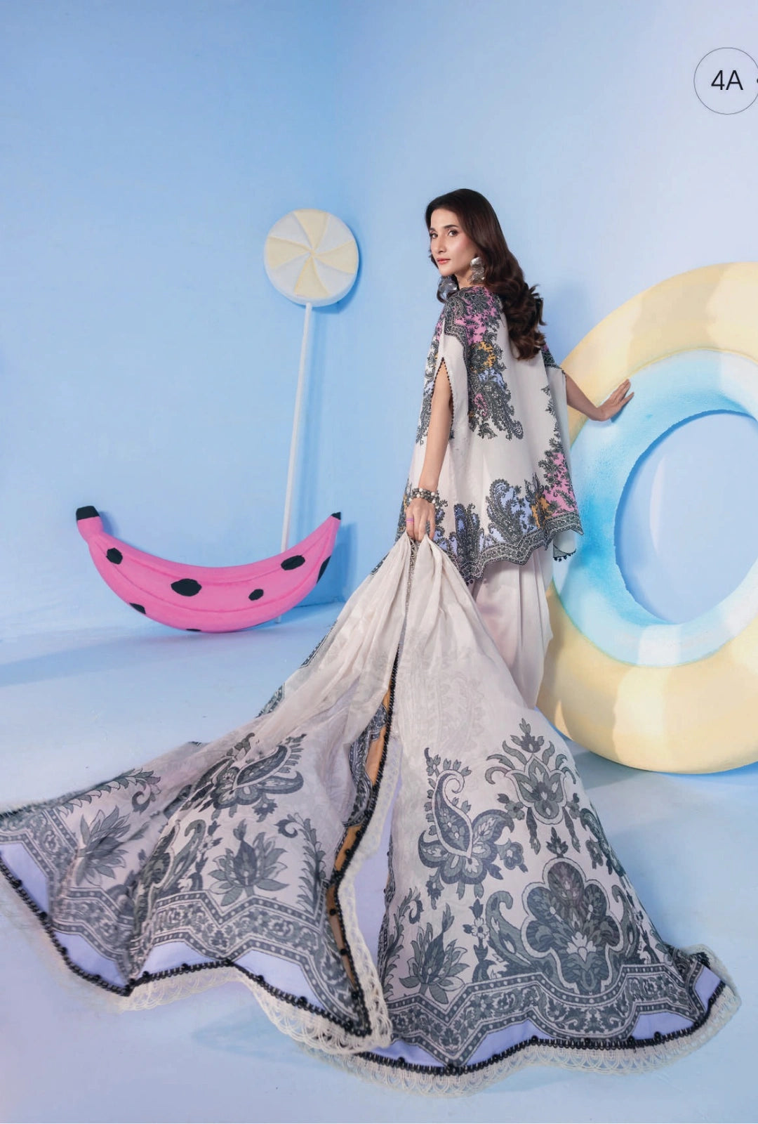 MariaB MBasics Printed & Embroidered Lawn Unstitched 3 Piece Suit (unstitched)