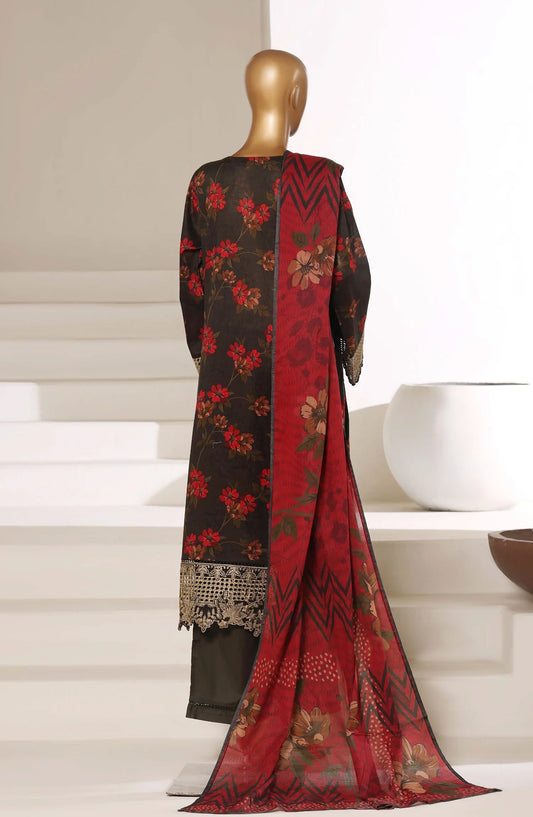 Sadabahar Signature Embroidered Lawn Stitched 3-Piece Suit – D-01 | Festive Collection