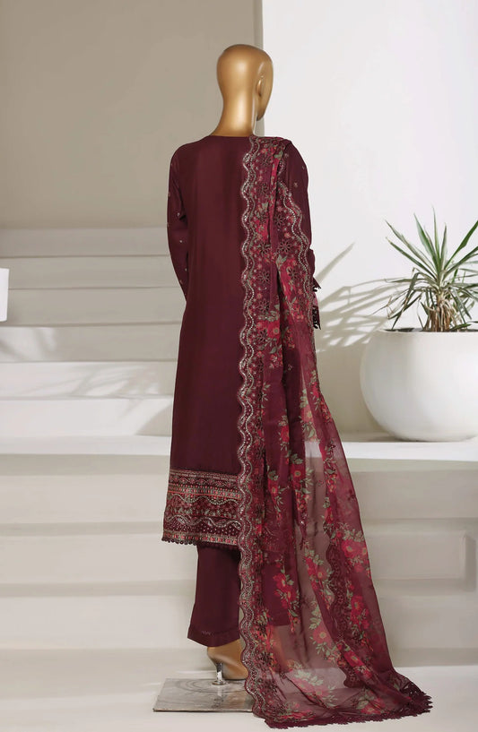 Sadabahar Luxury Embroidered Stitched 3-Piece Suit – D-01 | Festive Collection