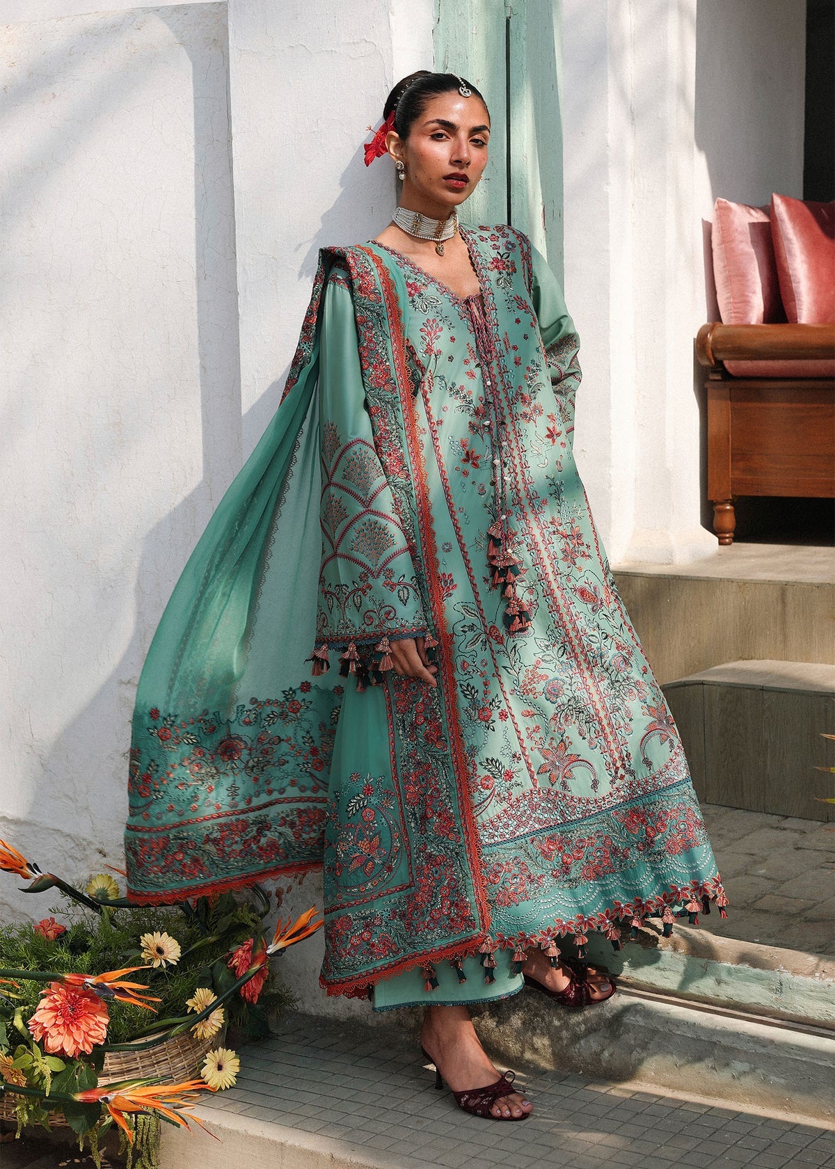 Hussain Rehar Luxury Lawn by Verdant– 3 Piece Unstitched Suit
