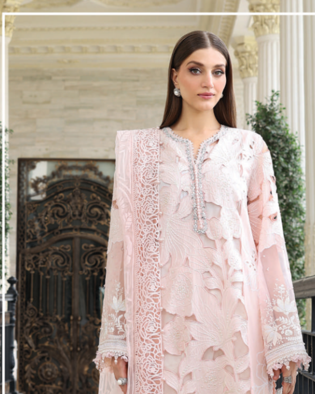 Maria.B 3 Piece Unstitched Embroidered Jacquard Lawn Suit (D-2)