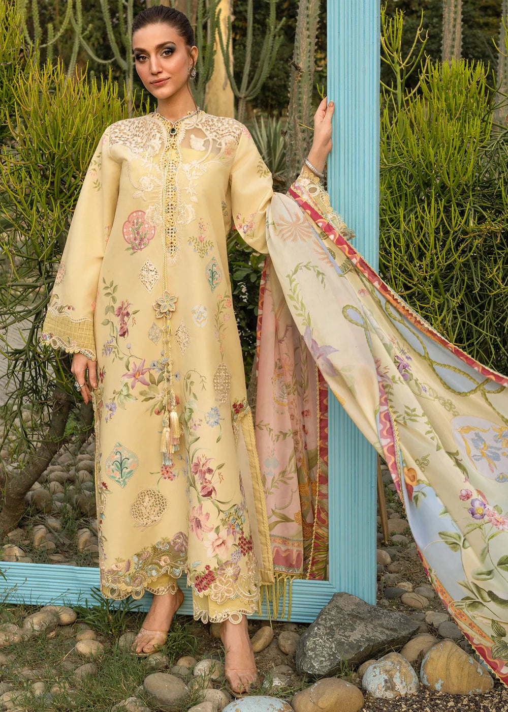 Saira Shakira by Bloom Unstitched Suite Lawn 26 (MAELLE 6-B)