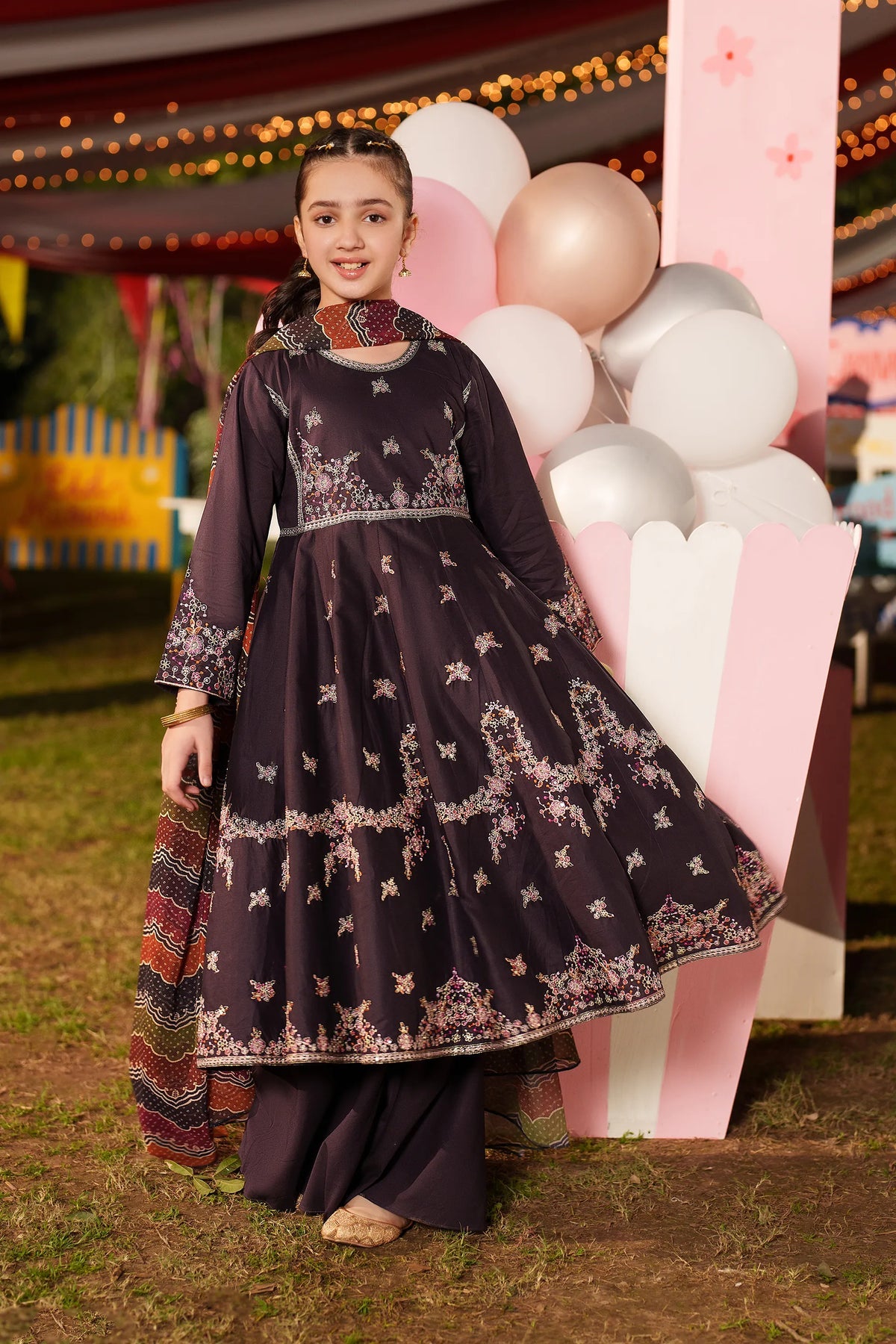 Garnet Embroidered Lawn Stitched 3 Piece Suit (Cosmic Candy) | Summer Collection 2026