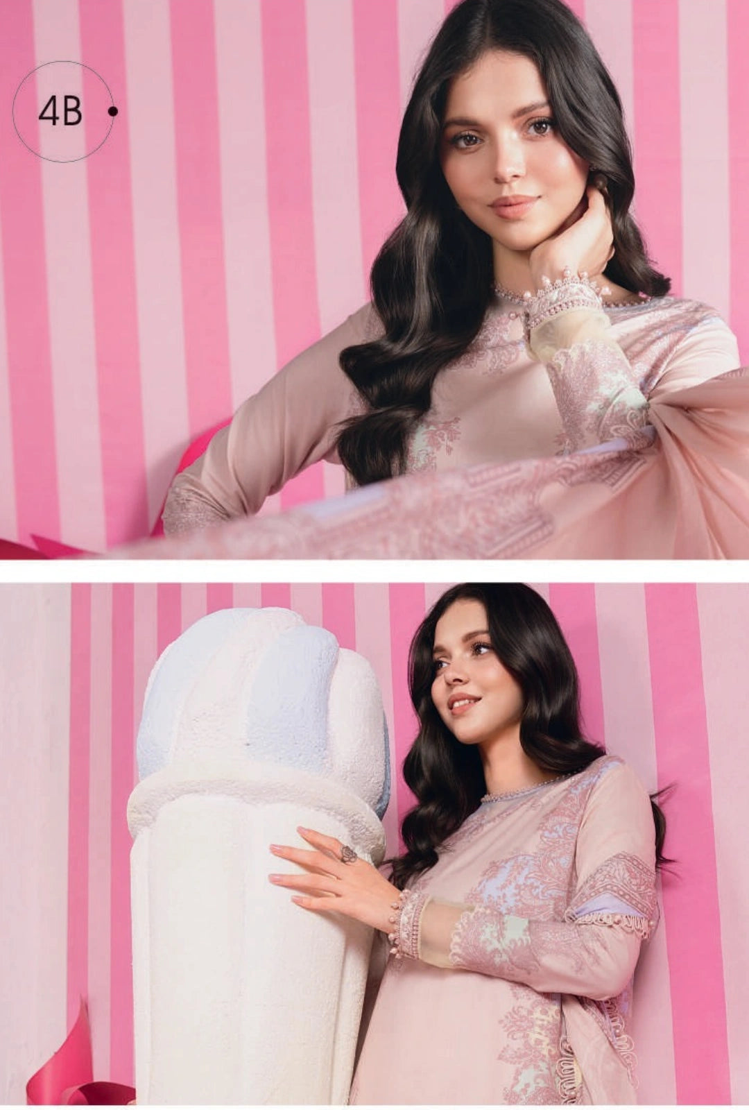 MariaB MBasics Printed & Embroidered Lawn Unstitched 3 Piece Suit (unstitched)