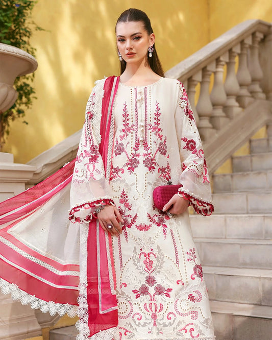 MARIA B LUXURY 3 Piece Embroidered Lawn Suit (Unstitched)