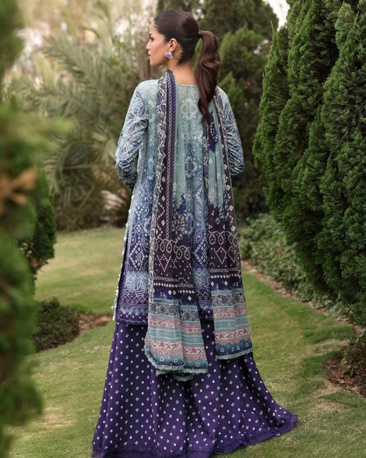 Elaf Belladore Prints Chiffon 26 Unstitched Premium 3 Piece Suit (EPA-5A)