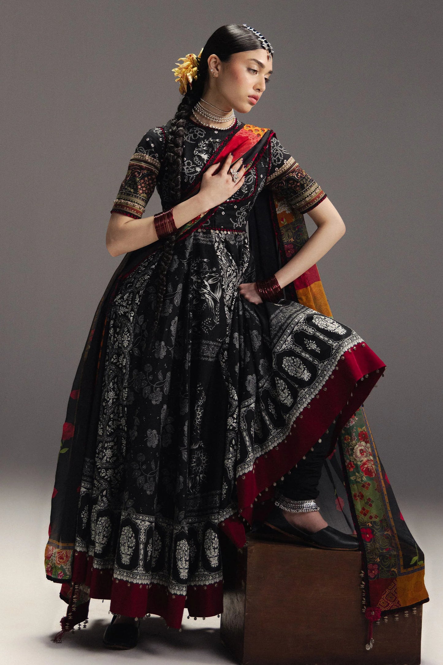 Anarkali by Zara Shahjahan Unstitched Digital Printed Pima Lawn Suit (Surkh Bahaar-D1)