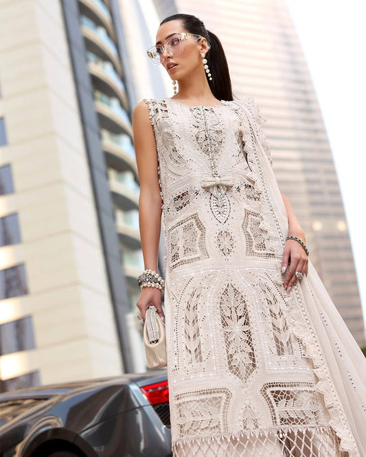 MARIA B LUXURY 3 Piece Embroidered Lawn Suit (Unstitched)