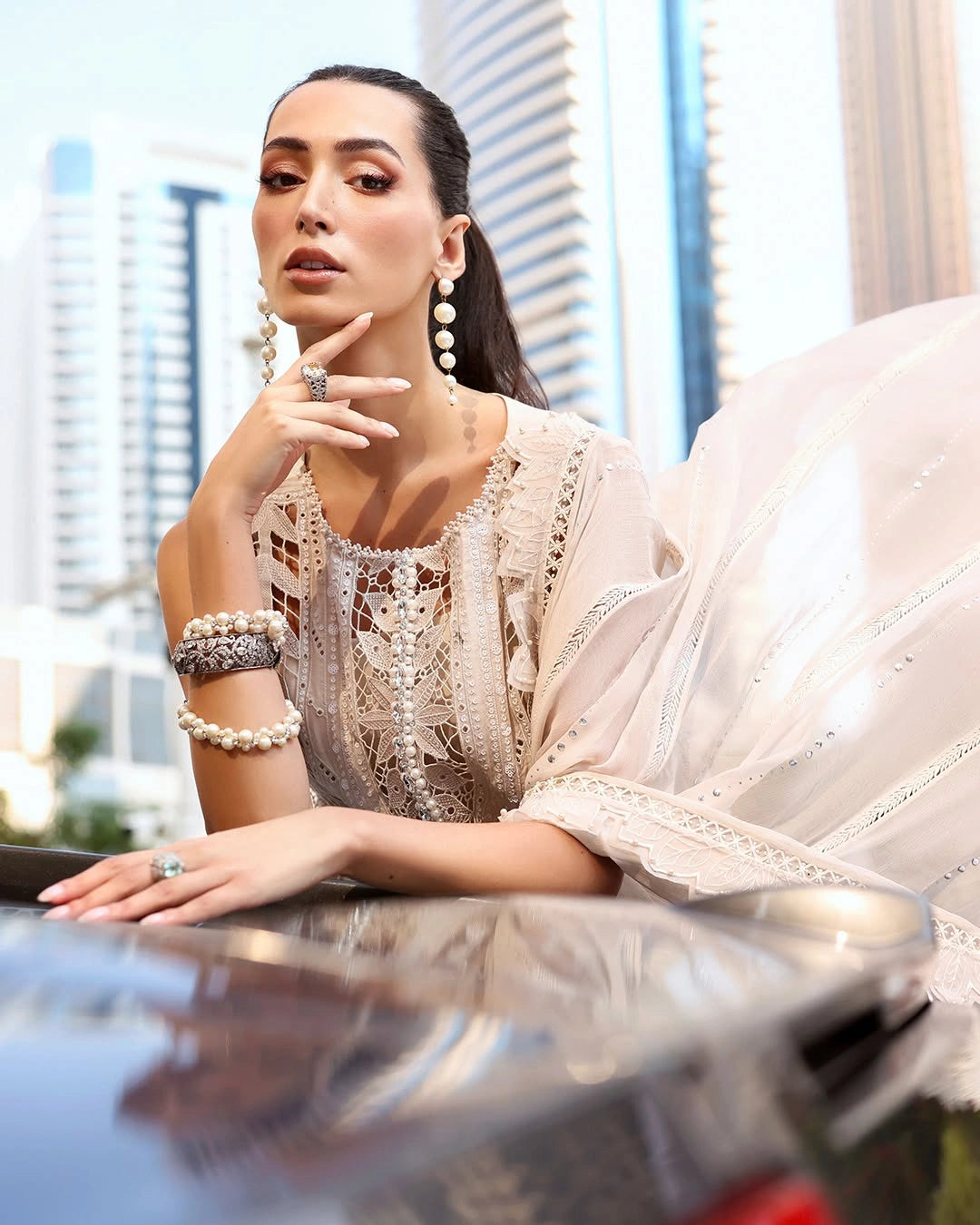 MARIA B LUXURY 3 Piece Embroidered Lawn Suit (Unstitched)