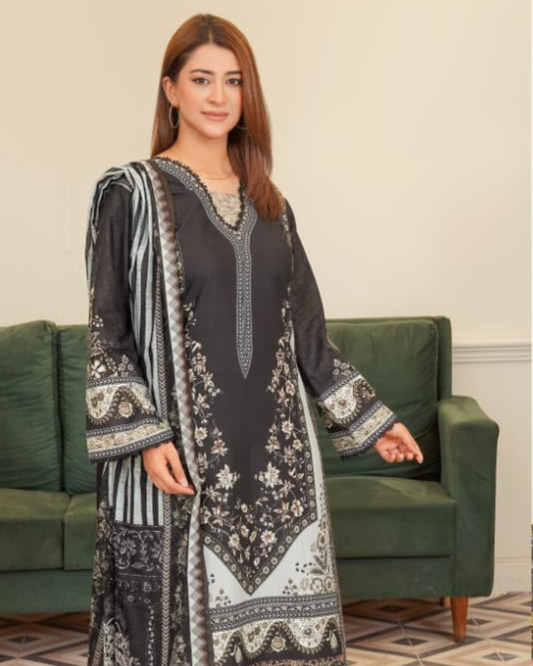 Hayat Luxury Printed 3 Piece Stitched Suit