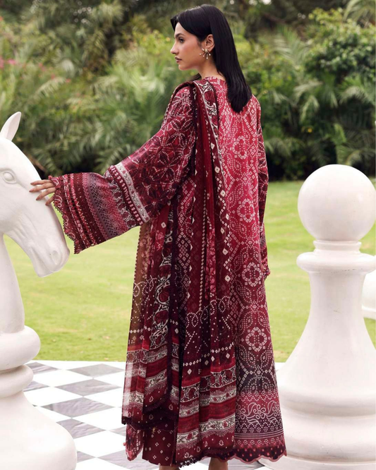 Elaf Belladore Prints Chiffon 26 Unstitched Premium 3 Piece Suit (EPA-5B)