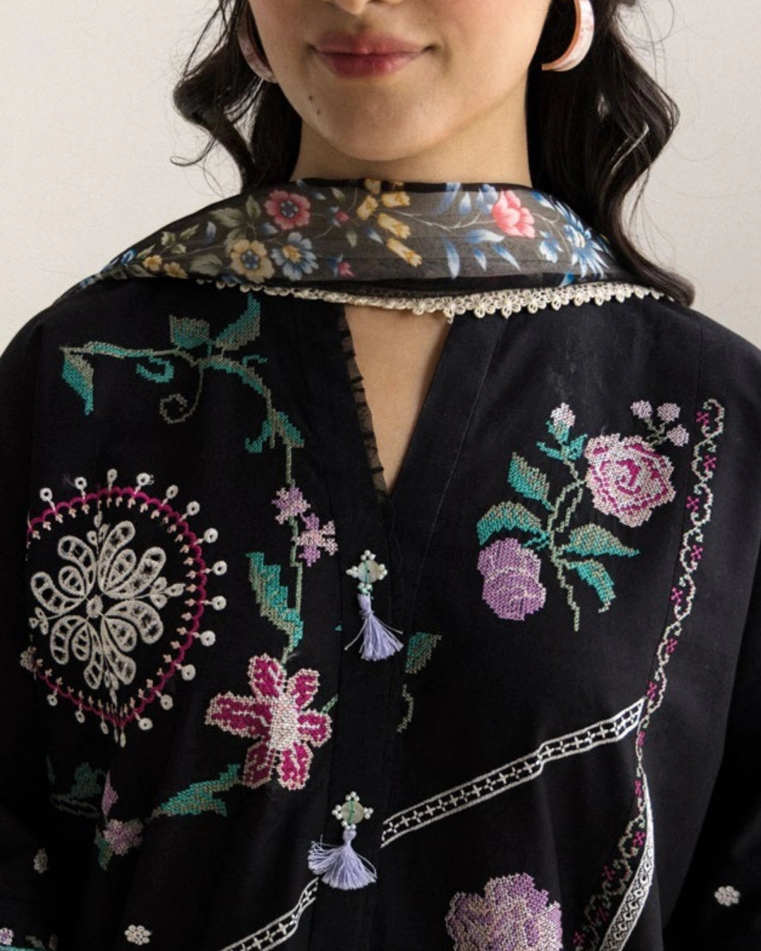 Coco By Zara Shahjahan Embroidered Lawn 3-Piece Unstitched Suit (Ines-6A)