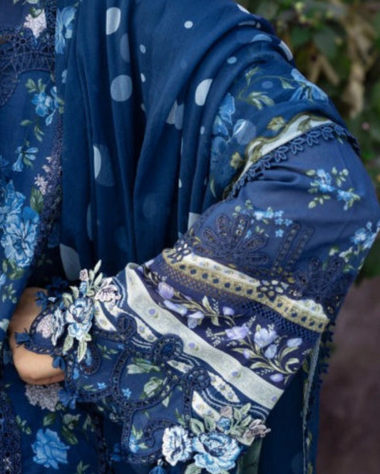 ELAF PREMIUM - Chikankari - Prints Collection with Chiffon (unstitched)