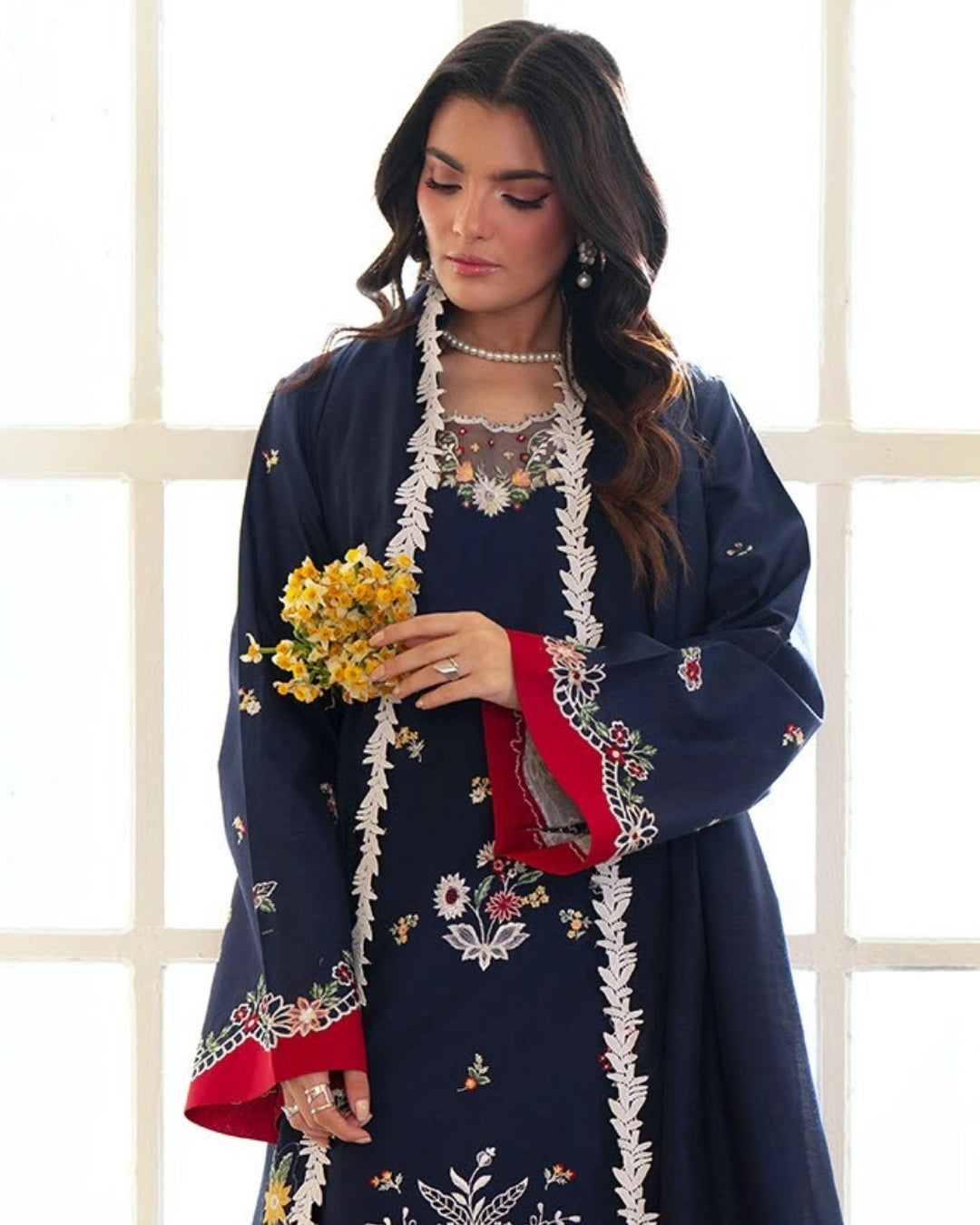 Ember lawn 26 by mahnur stitched (EM-010)