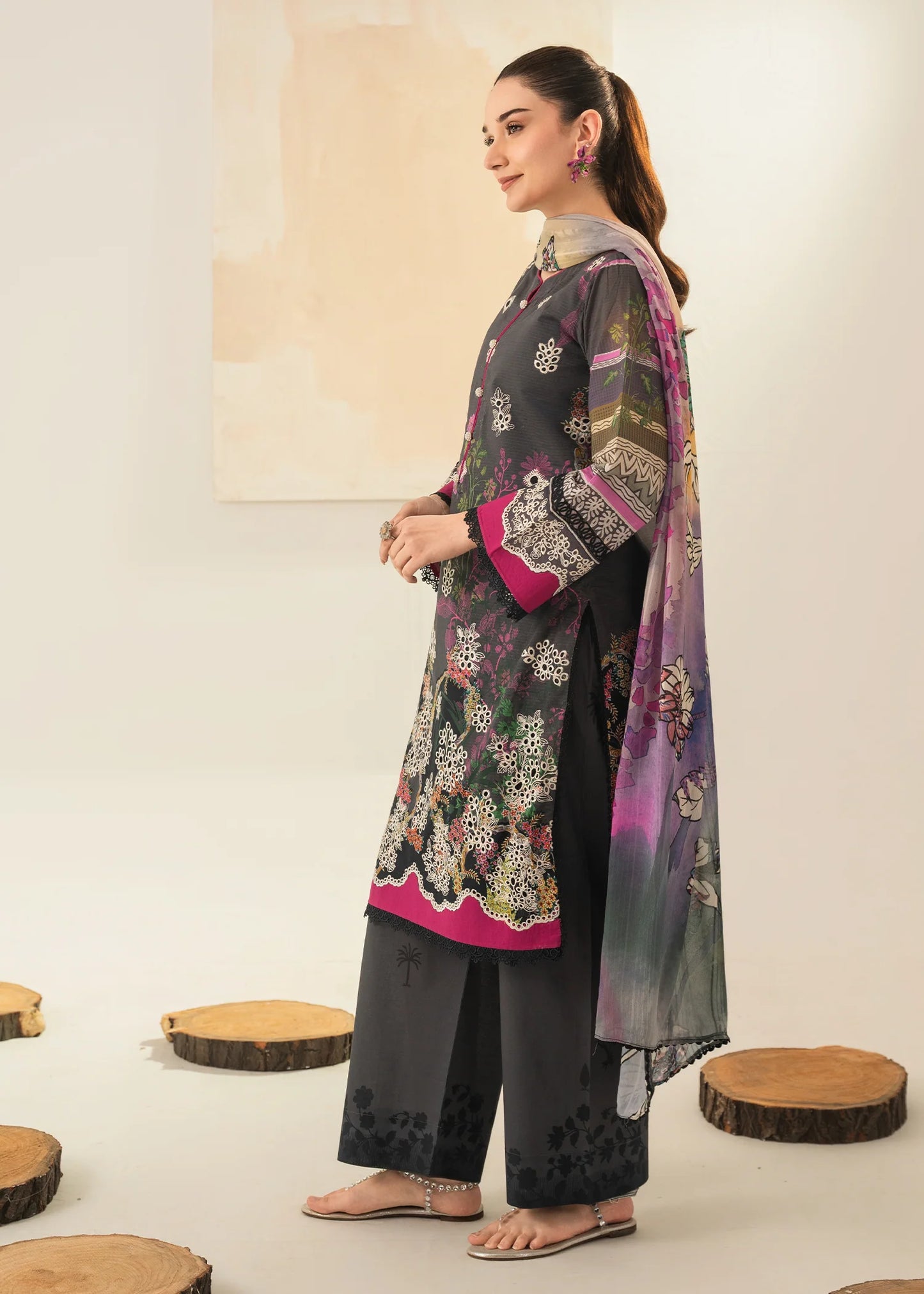 Amal Solace by Allys - Embroidered Chikankari 3 Piece Stitched Suit (DL – 06)
