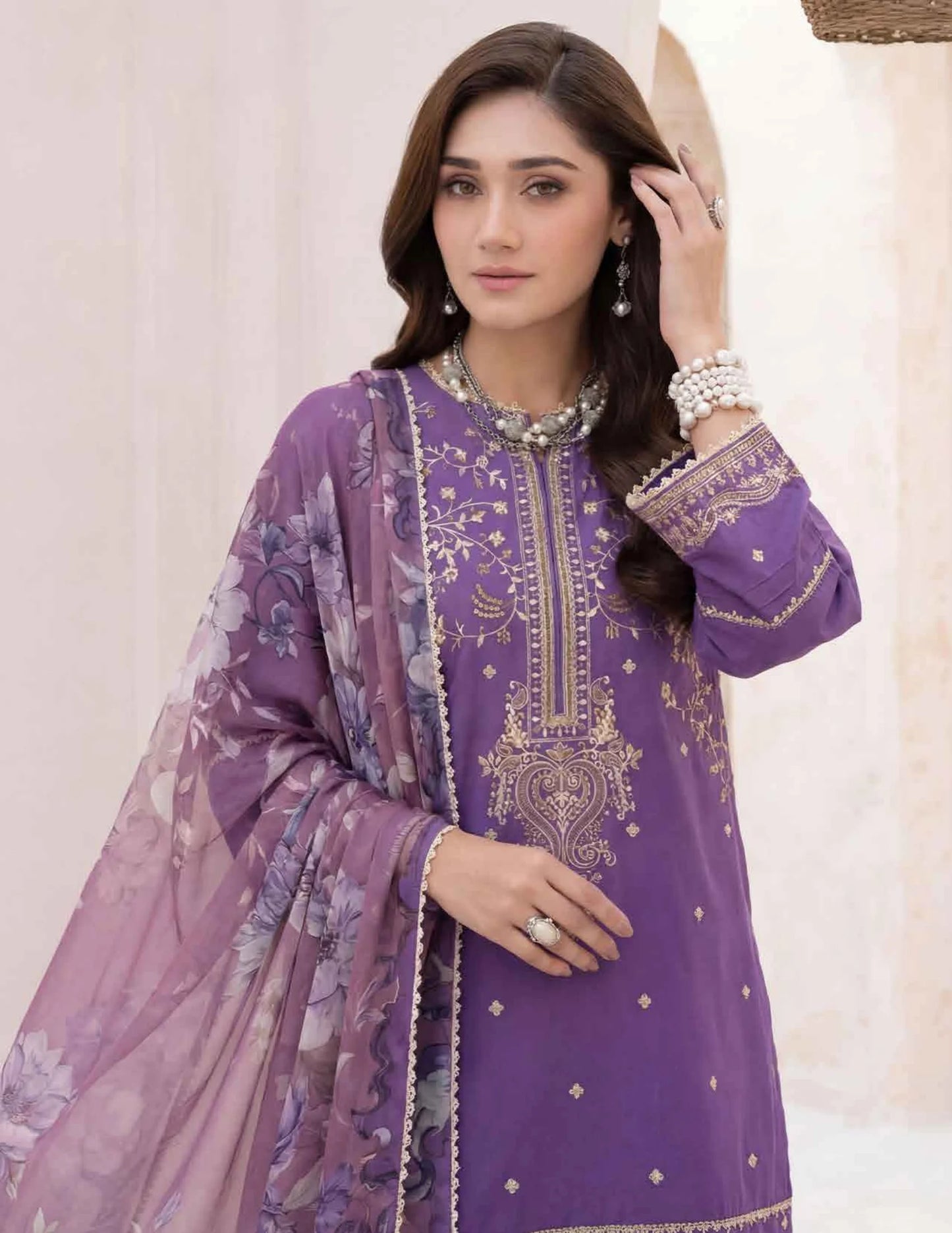AMAL Spring Pret by Allys – 3PC Stitched Embroidered Suit | Spring Collection 2026
