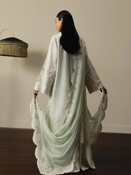 ZSJ SATORI – Stillness & Luxury | Embroidered Pima Lawn Unstitched 3-Piece Suit AOIHA-D4