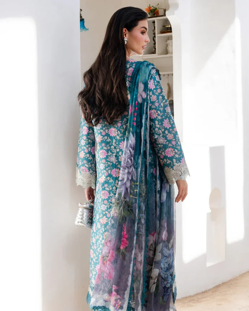 Aabyaan Shezlin Chikankari Lawn 2026 – Embroidered 3 Piece Suit (AZ-01)
