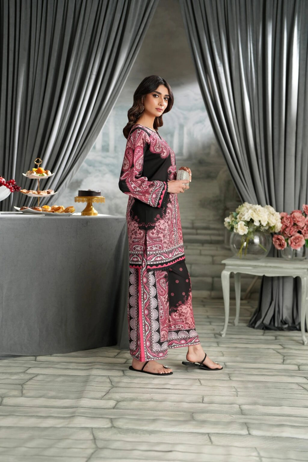 REGALIA Lawn RTW Printed Co-Ord Set – 2 Piece | CB1-4