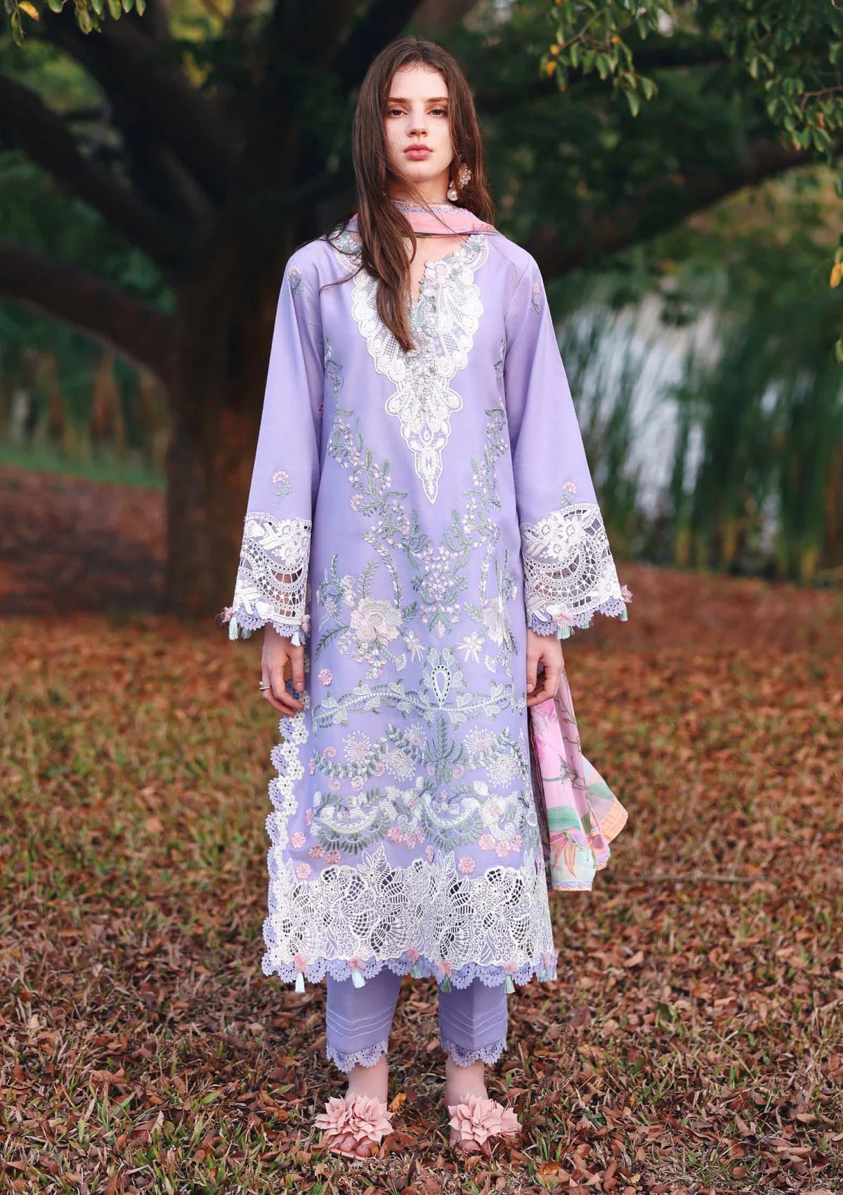 Hemline By Mushq - Secret Garden 26 Unstitched Suit (Hidden Dahlia)