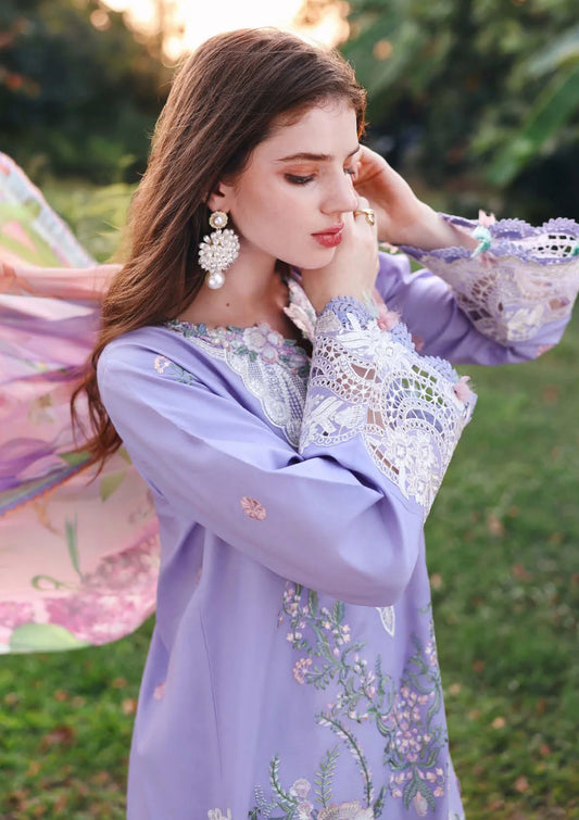 Hemline By Mushq - Secret Garden 26 Unstitched Suit (Hidden Dahlia)
