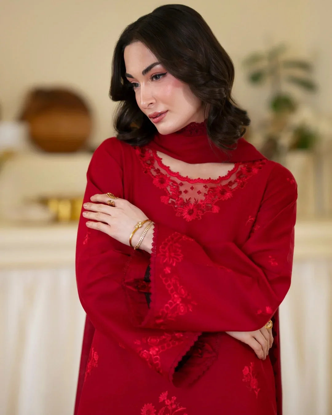 Ember lawn 26 by mahnur stitched (EM-012)