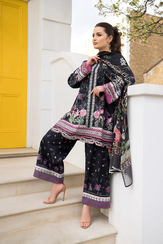 Sobia Nazir Printed Lawn 3 Piece Unstitched Suit with Chiffon Dupatta (SNP26-4B)