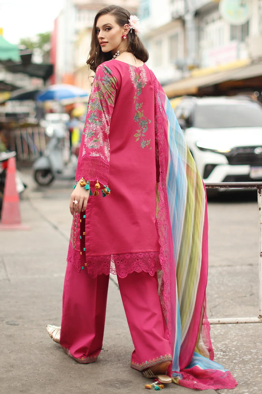 Charizma Signature Embroidered Printed Lawn 3 Piece Unstitched Suit (CS6-04)